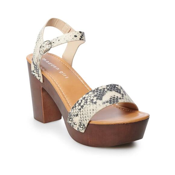 Snakeskin Block Heels size 7.5 - Picture 1 of 6